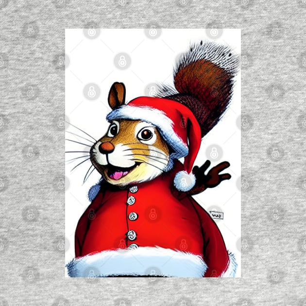 JOLLY SANTA CLAUS SQUIRREL by sailorsam1805